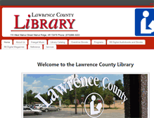 Tablet Screenshot of lawrencecountylibrary.com