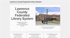 Desktop Screenshot of lawrencecountylibrary.org