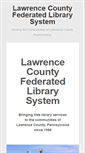 Mobile Screenshot of lawrencecountylibrary.org