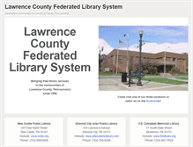 Tablet Screenshot of lawrencecountylibrary.org